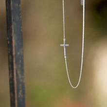 16" + 2" Necklace with Off Center Cross