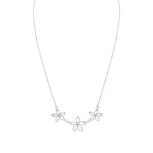 18" Diamond Cut Flower Necklace