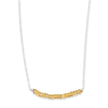 Faceted Citrine Bead Necklace - November Birthstone