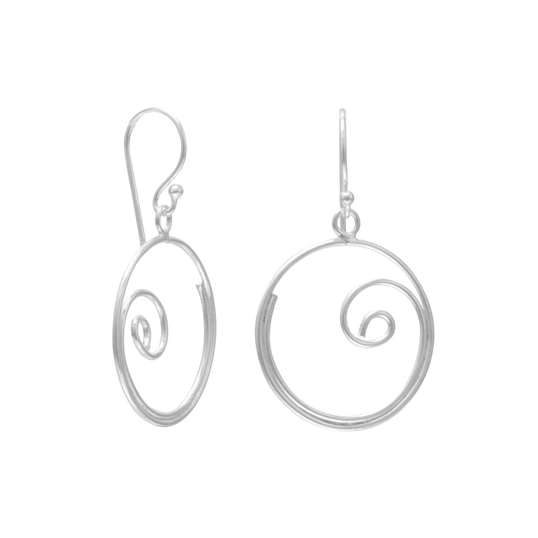 Thin Swirl Design Earrings