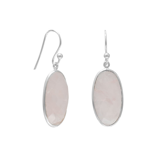 Rose Quartz French Wire Earrings