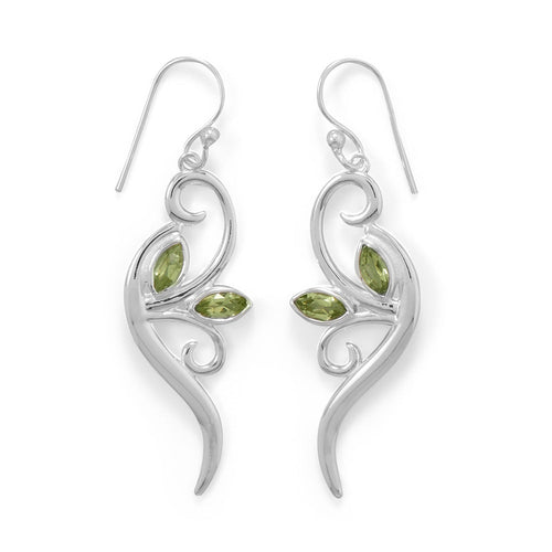 Unbe-LEAF-ily Beautiful! Peridot Leaf and Branch Earrings