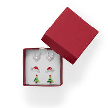 Reindeer, Santa Hat and Tree Earring Set