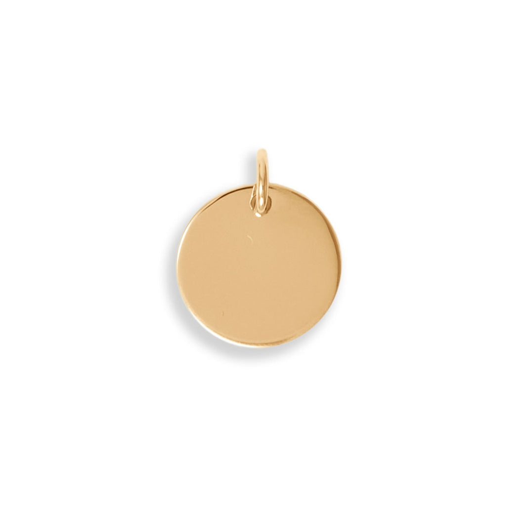 Small 14/20 Gold Filled Round Engravable Pendant