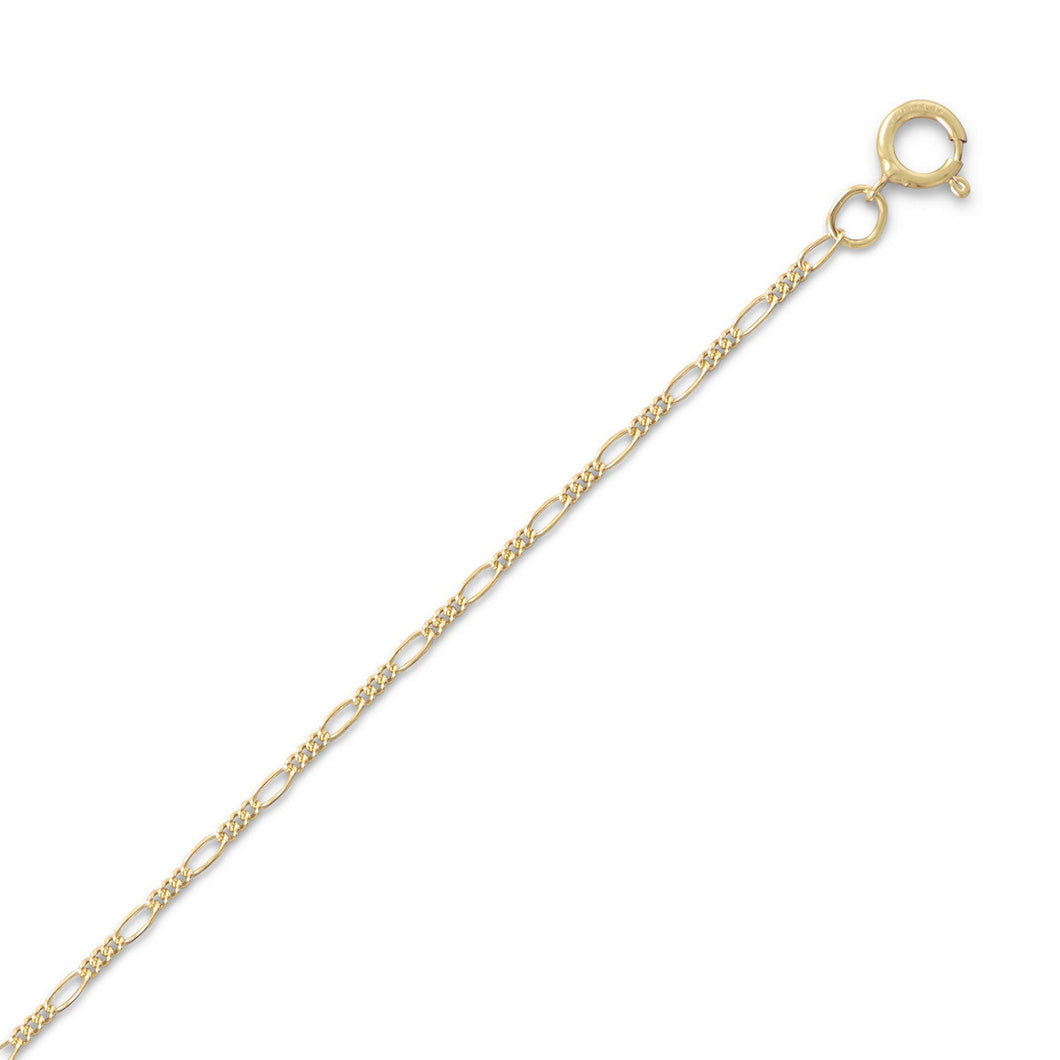14/20 Gold Filled Figaro Chain Necklace (1.8mm)