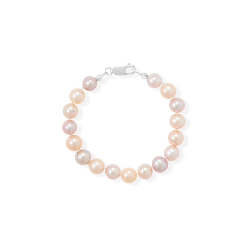8mm Hand Knotted Cultured Freshwater Potato Pearl Bracelet
